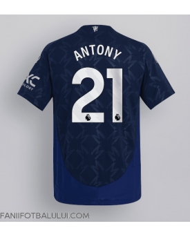 Manchester United Antony #21 Tricou Fotbal Replică 2024-25 Barbati Deplasare
